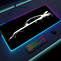 Car Super Cool RGB Mousepad Computer Table Mat Gaming Mouse Pad Gamer