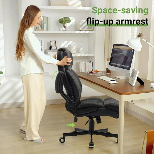 Ergonomic High-Back Office Chair with Medical-Grade Air Cushion & Diamond-Tufted Mesh