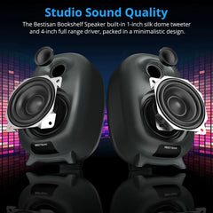 Bestisan 80W Gaming Bluetooth Bookshelf Computer Active Speaker