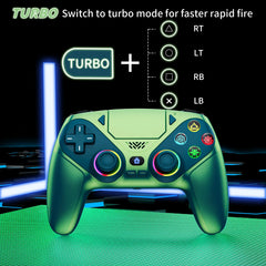 For PlayStation 5/PS5 Pro/Slim PC Controller RGB Light Wireless Gamepads