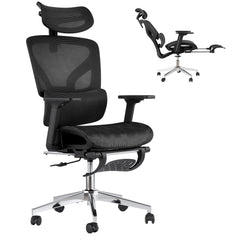 HiMISS Ergonomic High-Back Mesh Chair with 3D Armrests, Footrest & 145° Recline