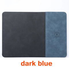 Mouse Pad with 15W Phone Wireless Fast Charging 2 in 1 Leather Gaming Mousepad