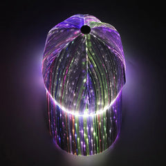 LED Fiber Optic Light-emitting Sunshade Cap Bar Dancing Night Running Hat