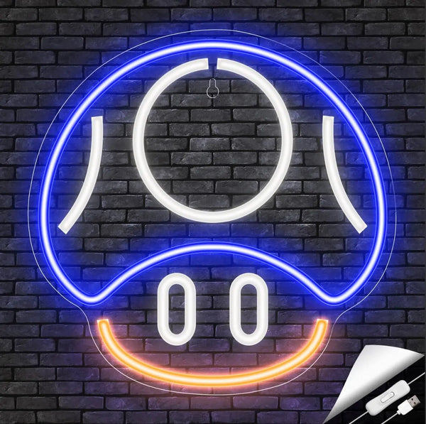 Super Mario Mushroom LED Neon Sign