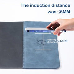 Mouse Pad with 15W Phone Wireless Fast Charging 2 in 1 Leather Gaming Mousepad