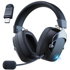Acinaci Wireless Gaming Headset — 2.4GHz + Bluetooth, 50mm Drivers, Memory Foam, Detachable Mic