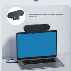 Computer Speaker High Definition Stereo Volume Control Easily Clamps Display  Gaming