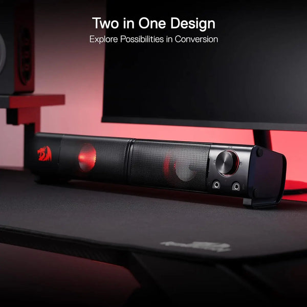 Redragon GS550 PC Gaming Speakers 2.0 Channel Desktop Computer Sound Bar