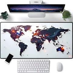 World Map Mouse Pad Large Gaming Mouse pad rubber desk mat Nonslip PC