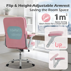Rose Home Executive Office Chair with Mesh Back, Arms & Wheels — Adjustable Height
