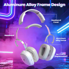Attack Shark G800 Wireless Gaming Headset — 4-in-1 Multi-Connect, 7.1 Surround, 50mm Drivers, RGB