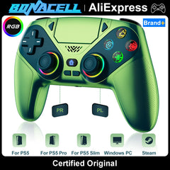 For PlayStation 5/PS5 Pro/Slim PC Controller RGB Light Wireless Gamepads