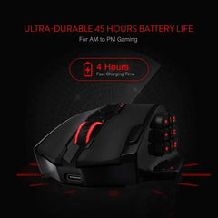 Redragon M913 Impact Elite Wireless MMO Gaming Mouse — 16000 DPI, 16 Buttons