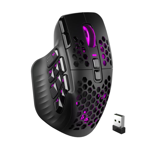 SOLAKAKA SM809 Pro Tri-Mode MMO Gaming Mouse — PAW3311, 16 Buttons, 350H Battery
