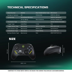 FANTECH WGP18 Wireless Controller — Switchable Mechanical & Hall Effect Triggers, RGB, Multi-Platform