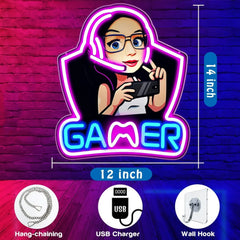 Monkey Gamer LED Neon Sign
