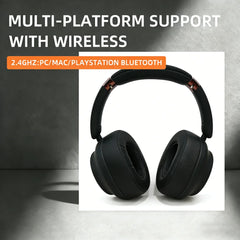 Foldable Wireless HiFi Gaming Headset — Bluetooth 5.3, Noise Cancellation, Stereo, Long Battery