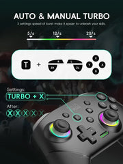 DATA FROG Bluetooth Controller for Switch 2 / OLED / Lite, Wireless Pro