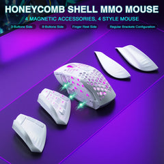 SOLAKAKA SM809 Pro Tri-Mode MMO Gaming Mouse — PAW3311, 16 Buttons, 350H Battery