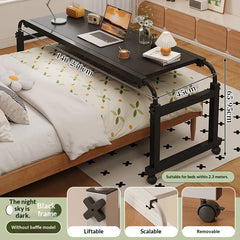 Height Adjustable Folding Laptop Desk — Portable Rolling Computer Table