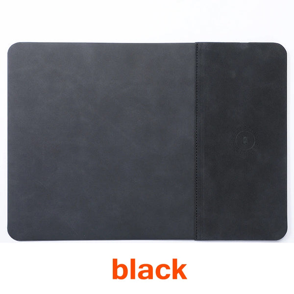 Mouse Pad with 15W Phone Wireless Fast Charging 2 in 1 Leather Gaming Mousepad