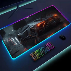 Car Super Cool RGB Mousepad Computer Table Mat Gaming Mouse Pad Gamer