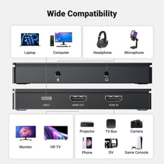 UGREEN HDMI Video Capture Card 4K60Hz HDMI to USB/Type-C Video