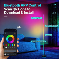 Floor lamp with remote Bluetooth APP USB-powered RGB color changing