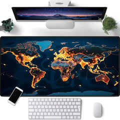 World Map Mouse Pad Large Gaming Mouse pad rubber desk mat Nonslip PC