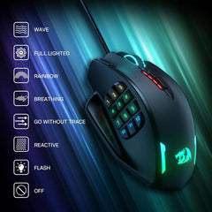 Redragon RGB Backlight LED USB Wired Gaming Mouse Programmable Mouse