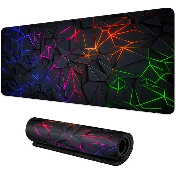 Large gaming Mouse Pad Big Red Blue gradient design non-slip gaming desk mat