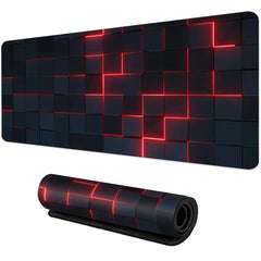 Large gaming Mouse Pad Big Red Blue gradient design non-slip gaming desk mat