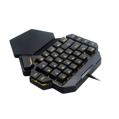 Salange K50 Mini One-Handed Mechanical Gaming Keyboard — 35 Keys, RGB, Xbox & PS4