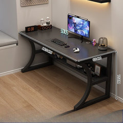 Ergonomic L-Shaped Gaming & Study Desk with Storage Shelf — 2 Sizes Available