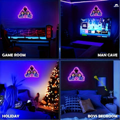 GAMER Neon Sign Suitable for Game Rooms USB Powered Wall MultiColor RGB