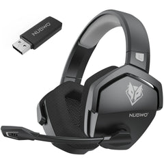 NUBWO 2.4G Dual Wireless Gaming Headset — 100H Battery, 5ms Latency, Bluetooth 5.3, Noise-Cancelling