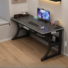 Ergonomic L-Shaped Gaming & Study Desk with Storage Shelf — 2 Sizes Available