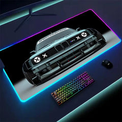 Car Super Cool RGB Mousepad Computer Table Mat Gaming Mouse Pad Gamer