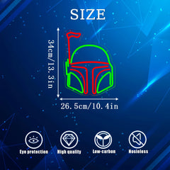 Boba Fett Helmet LED Neon Sign