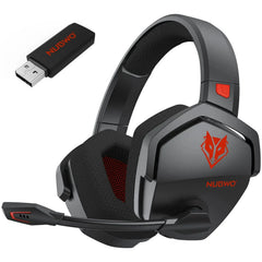 NUBWO 2.4G Dual Wireless Gaming Headset — 100H Battery, 5ms Latency, Bluetooth 5.3, Noise-Cancelling
