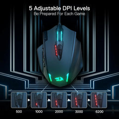 Redragon RGB Backlight LED USB Wired Gaming Mouse Programmable Mouse