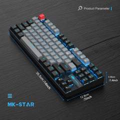 MageGee MK-Star 75% Mechanical Gaming Keyboard — 87 Keys, Blue LED, Anti-Ghosting