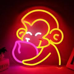 Monkey Gamer LED Neon Sign