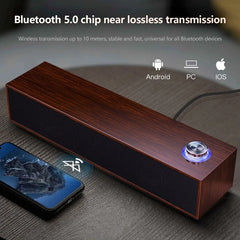 Wired Wooden Computer Speaker Bluetooth Speakers with multimedia HIFI