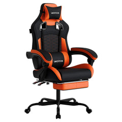 MOYU Ergonomic Gaming Chair with Massage Lumbar, Footrest & Tech Fabric — 300lb Capacity