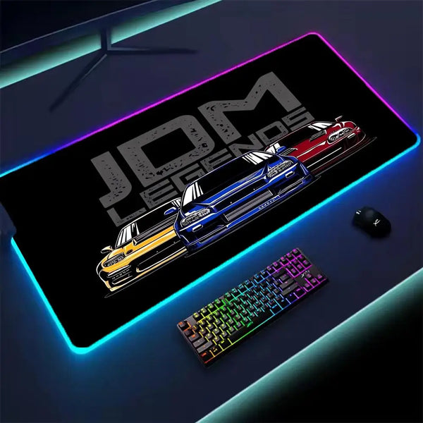 Car Super Cool RGB Mousepad Computer Table Mat Gaming Mouse Pad Gamer