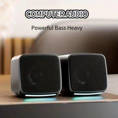 Stereo Sound Mini Speakers With Cool Lights Computer Speakers USB Powered