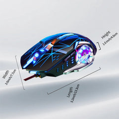 YINDIAO USB Optical Wired Mouse — Anti-Slip, Ambidextrous, Home & Office