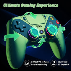 For PlayStation 5/PS5 Pro/Slim PC Controller RGB Light Wireless Gamepads