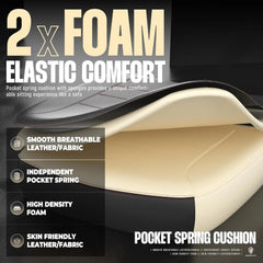 Oversized Gaming Chair with Pocket Spring Cushion, Massage & Storage Pouch